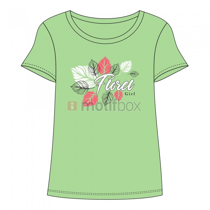 floral girl graphic design vector tees